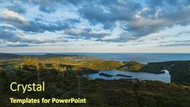 Presentation with west cork - PPT theme with lough-hyne-in-west-cork background and a wine colored foreground