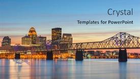  Presentation with kentucky - Presentation theme having louisville-kentucky-usa-skyline background and a light blue colored foreground