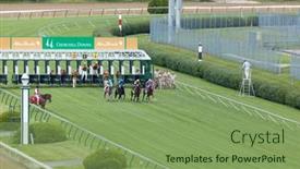  Presentation with race track - Cool new presentation theme with louisville-ky-june-18-stephen backdrop and a seafoam green colored foreground