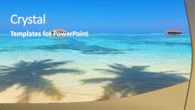  Presentation with nata de coco tropical fruit - Beautiful presentation theme featuring lounge bar - tropical maldives island - nature backdrop and a teal colored foreground