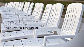  Presentation with lounge - Cool new theme with lounge chairs lined up at beach on lake backdrop and a lemonade colored foreground