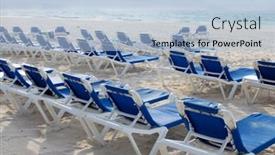  Presentation with lounge - Presentation featuring lounge chairs near ocean background and a light blue colored foreground