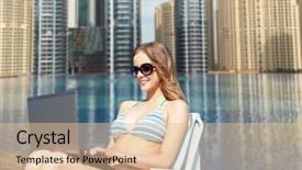  Presentation with infinity - PPT theme enhanced with lounge over infinity edge background and a lemonade colored foreground