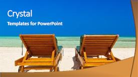  Presentation with nature resources - Amazing slide set having loungers on maldives beach - nature backdrop and a gray colored foreground