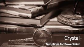  Presentation with vintage book - Amazing slides having loupe near vintage books backdrop and a tawny brown colored foreground