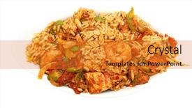  Presentation with cajun - PPT theme with lousiana cajun - louisiana jambalaya with shrimp chicken background and a gold colored foreground