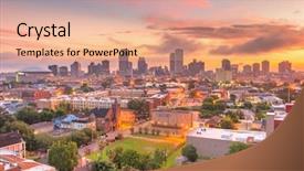  Presentation with cajun - Cool new slide deck with lousiana cajun - new orleans louisiana usa downtown backdrop and a coral colored foreground