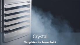  Presentation with outlet - Presentation enhanced with louvers-outlet-of-portable-air background and a  colored foreground