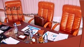  Presentation with business diversity wheel chair - PPT theme enhanced with louvre - business interior with table background and a  colored foreground