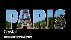  Presentation with paris - Colorful theme enhanced with louvre - collage of paris photos collection backdrop and a black colored foreground