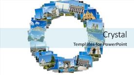  Presentation with paris - Cool new presentation theme with louvre - collage of paris photos collection backdrop and a arctic colored foreground