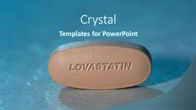  Presentation with drug - Presentation having lovastatin-drug-pill-medication-ob background and a ocean colored foreground