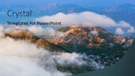  Presentation with park - PPT theme featuring lovcen-mountains-national-park background and a light blue colored foreground