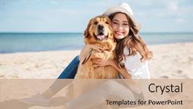  Presentation with cheerful - Amazing PPT theme having love - cheerful pretty young woman backdrop and a soft green colored foreground