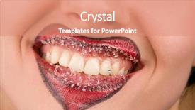  Presentation with lips - Amazing presentation theme having emo love - closeup of women's lips backdrop and a  colored foreground