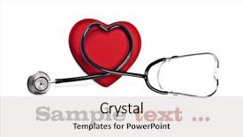  Presentation with pure white - Amazing slide deck having nurse love - doctor's stethoscope and red heart backdrop and a  colored foreground