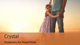  Presentation with family day - Amazing presentation theme having love - happy loving family father backdrop and a gold colored foreground