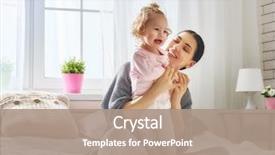  Presentation with loving mom - Amazing slide deck having love - happy loving family young mother backdrop and a coral colored foreground