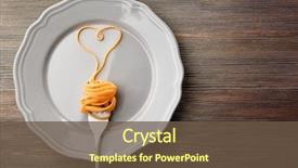  Presentation with pasta - Audience pleasing PPT layouts consisting of love - heart made with pasta backdrop and a tawny brown colored foreground