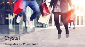  Presentation with paper bag vs plastic bags - Cool new theme with love - legs of couple with shopping backdrop and a light gray colored foreground