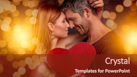  Presentation with february - Cool new theme with love - man with bokeh background backdrop and a tawny brown colored foreground