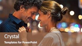  Presentation with man woman - Slide set featuring love - romantic man and woman background and a tawny brown colored foreground