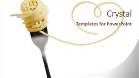  Presentation with spaghetti - Slide set featuring love - swirls of cooked spaghetti background and a cream colored foreground