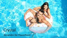  Presentation with ondes son - Cool new PPT layouts with love - young couple and cute son backdrop and a cyan colored foreground