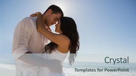  Presentation with romantic birthday couple celebrate - Presentation consisting of love affection - romantic couple embracing background and a lemonade colored foreground