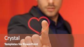  Presentation with heart love - Presentation design enhanced with love and business concept - handsome background and a red colored foreground