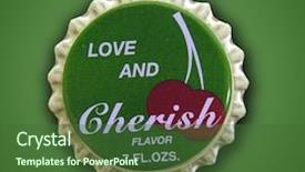  Presentation with peace love - Theme enhanced with love and cherish theme background and a ocean colored foreground