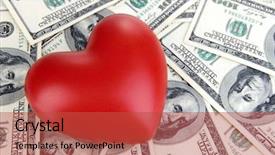  Presentation with american heart - Amazing presentation having love and money concept heart backdrop and a  colored foreground