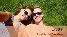  Presentation with teenage love - Audience pleasing PPT layouts consisting of love and people concept - happy backdrop and a coral colored foreground