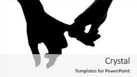  Presentation with holding hands - Amazing PPT theme having love and relationships concept - closeup backdrop and a  colored foreground