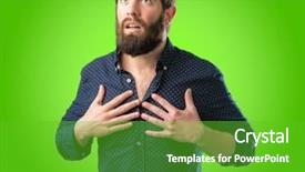  Presentation with sympathy - PPT theme enhanced with love and sympathy over green background and a shamrock green colored foreground