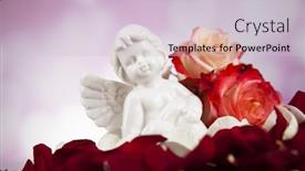  Presentation with angels - Amazing presentation design having love angels valentine's day concept heart background backdrop and a lemonade colored foreground