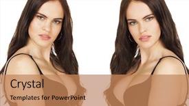  Presentation with women photos - Slides featuring love beauty - concept retouch photos background and a  colored foreground