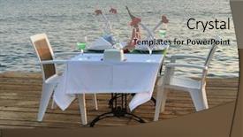  Presentation with sunset - Slide deck featuring love beauty - diner on sea before sunset background and a light gray colored foreground