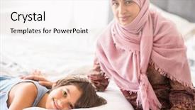  Presentation with mother love - Slide deck enhanced with love beauty - happy mother and son background and a white colored foreground