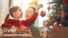  Presentation with decorate - Presentation theme with love beauty - merry christmas and happy holidays background and a tawny brown colored foreground