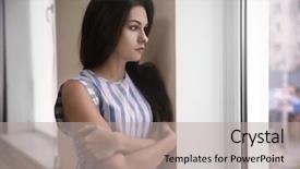  Presentation with depressed - Amazing slide set having love breakups - depressed young woman after breakup backdrop and a light gray colored foreground