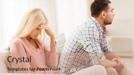  Presentation with people conflict - Presentation enhanced with love breakups - people relationship difficulties conflict background and a coral colored foreground