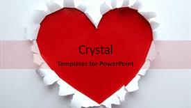  Presentation with god torn paper - Cool new presentation with love card - beautiful torn paper in heart backdrop and a  colored foreground