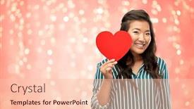  Presentation with living coral - Beautiful theme featuring love-charity-and-valentines-day backdrop and a lemonade colored foreground