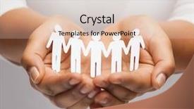  Presentation with team hands - Colorful presentation theme enhanced with love concept - womans hands backdrop and a lemonade colored foreground