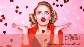  Presentation with heart love - Colorful PPT layouts enhanced with love-concept-portrait backdrop and a red colored foreground