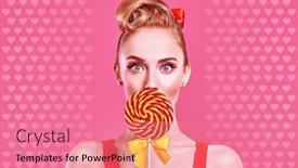  Presentation with love - Amazing theme having love-concept-pretty-blonde-woman backdrop and a coral colored foreground