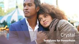  Presentation with love - Presentation enhanced with love-couple-relaxing-together background and a violet colored foreground