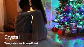  Presentation with love and care - Slides having love couple sitting on carpet background and a tawny brown colored foreground