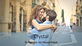  Presentation with couple - Amazing PPT theme having love couple backdrop and a light blue colored foreground